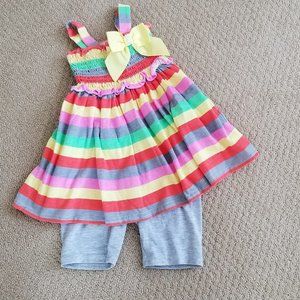 Youngland Striped Tunic & Short Set 3T
